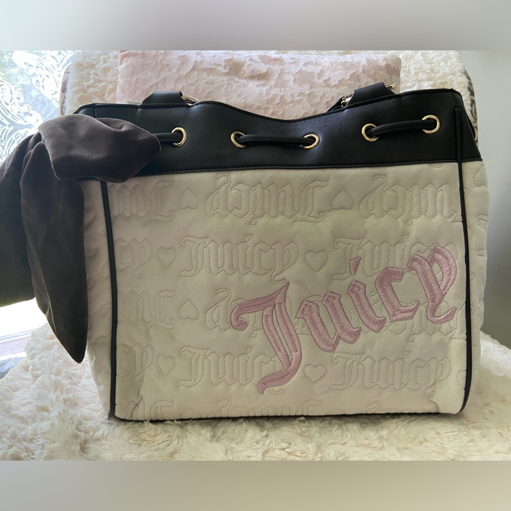 Juicy Couture Vintage Dreams Tote - Angel/Chocolate - New with Tags